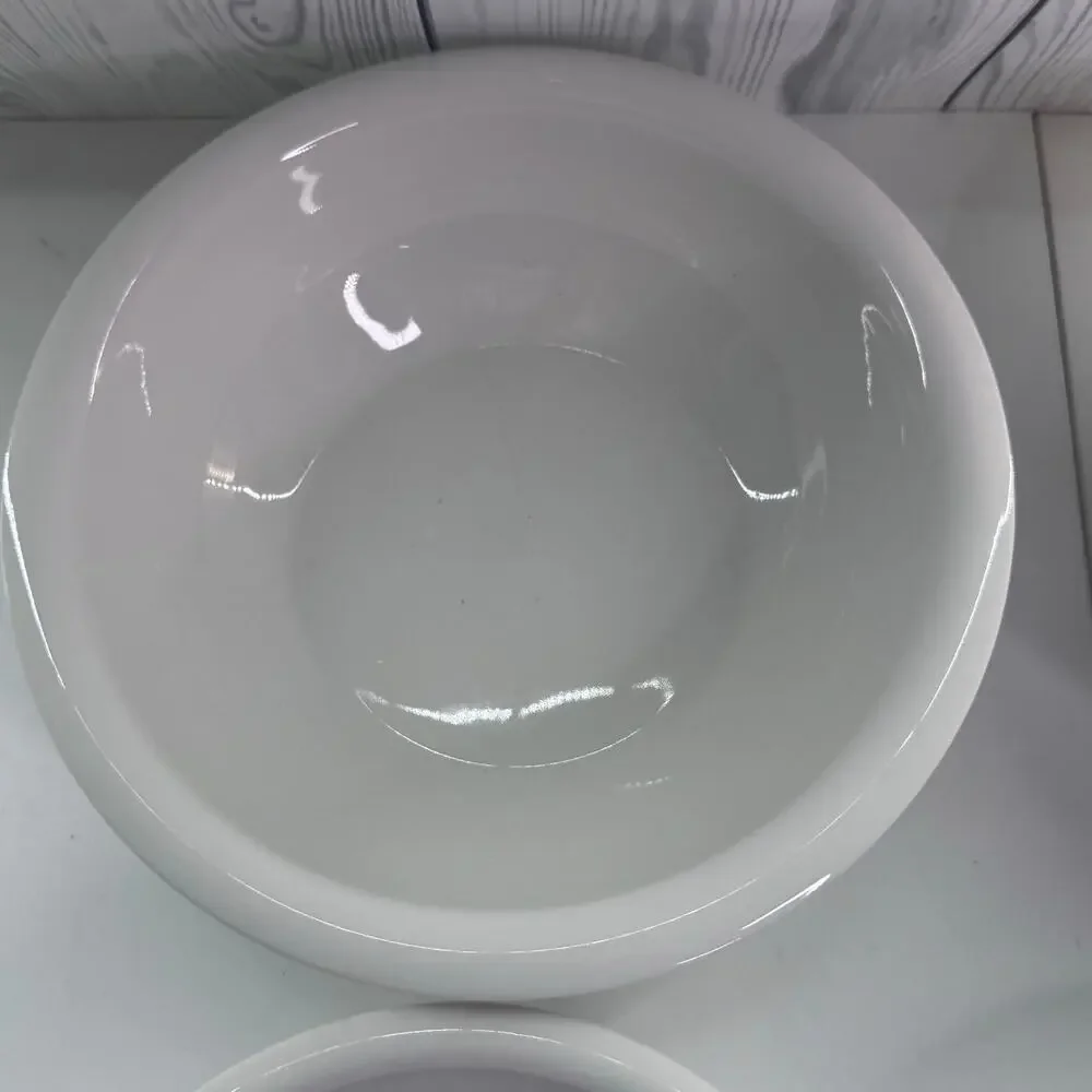 Vintage Pier 1 Imports White Nesting Mixing Bowls (4) Discontinued